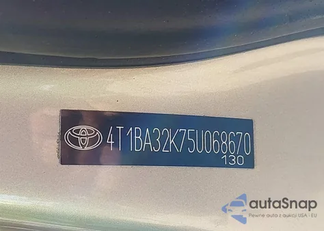 2005 Toyota Camry Se V6 from USA, damaged, VIN 4T1BA32K75U068670